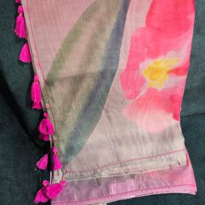 digital soft organza saree