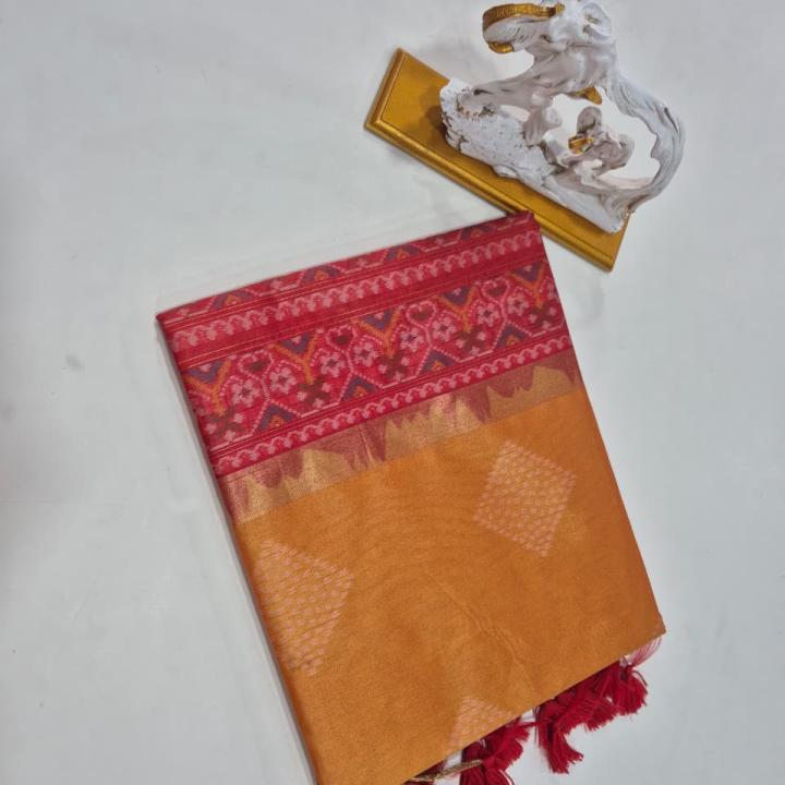 SADABAHAR SOFT KHADI RAW SILK saree